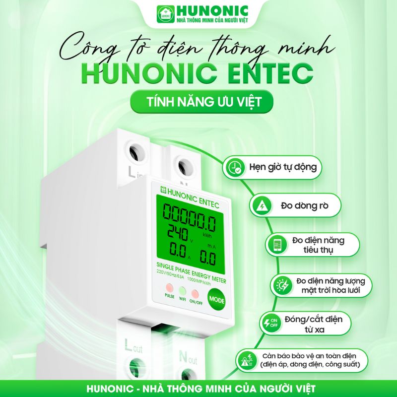 Công Tơ Điện Tử Thông Minh HUNONIC ENTEC