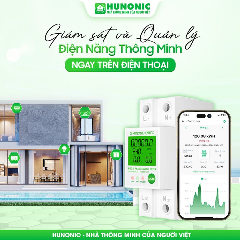 Công Tơ Điện Tử Thông Minh HUNONIC ENTEC